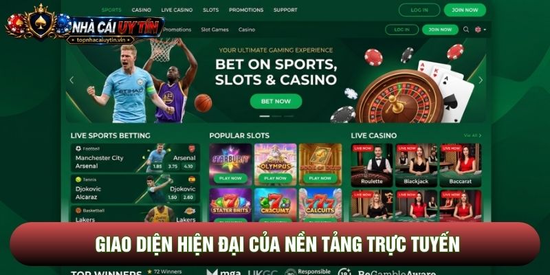 Giao diện hiện đại của nền tảng trực tuyến Giao diện hiện đại của nền tảng trực tuyến